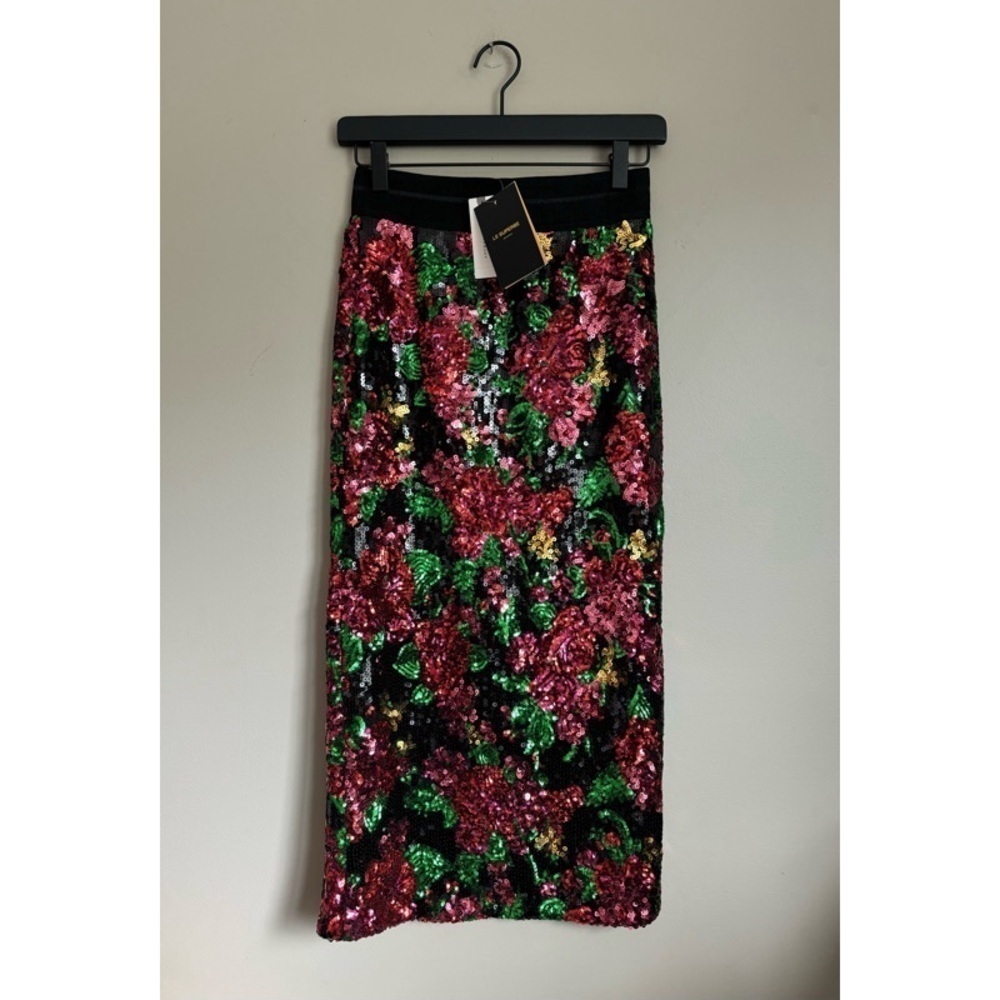 NEW LE SUPERBE Rose All Night Liza Midi Skirt - Picture 2 of 3